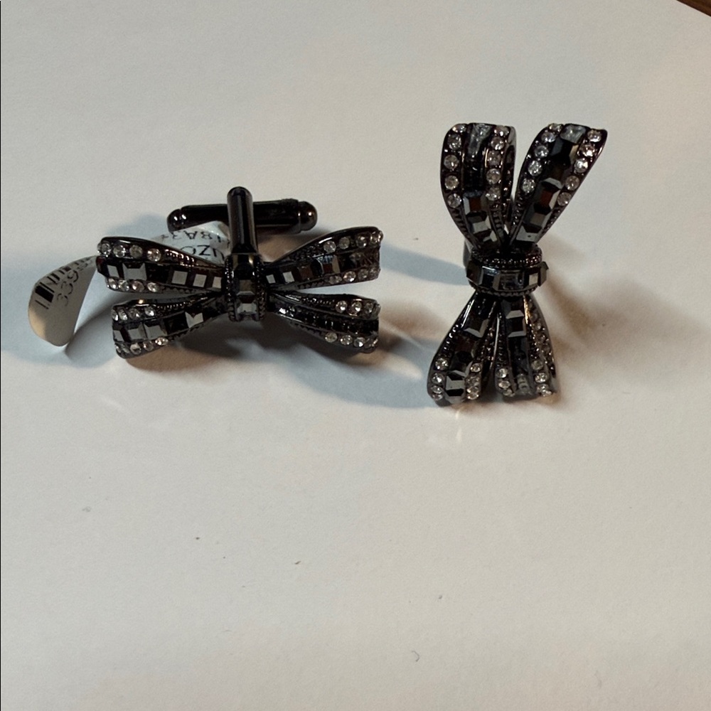 Ouzo Anne Fontaine Black Bow Cufflinks
